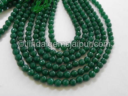 Green Onyx Faceted Round Shape Beads